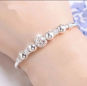 Shiny Sterling Silver Link Bracelet